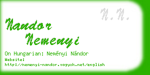 nandor nemenyi business card